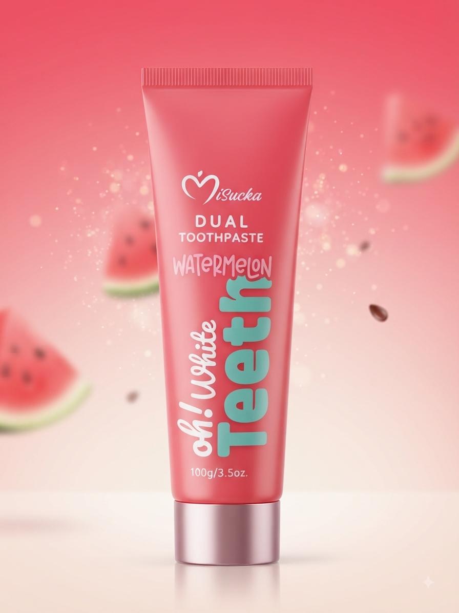Pasta Dental Dual Oh! White Teeth Watermelon de Misucka (100g)